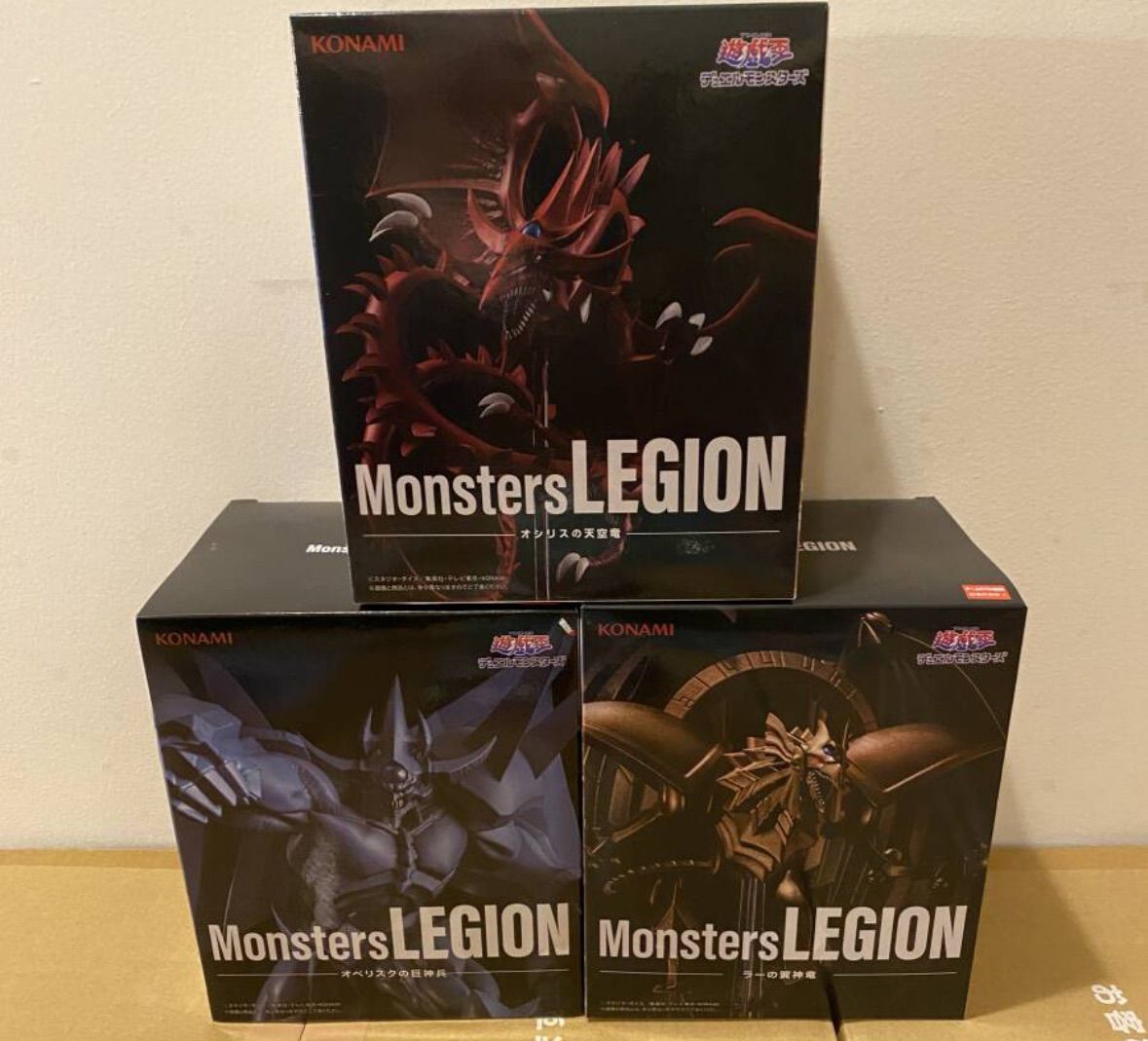 Monsters LEGION オシリスの天空竜 遊戯王 フィギュア　3体セット 遊戯王 Monster LEGION 三幻神 フィギュア オシリスの天空竜
