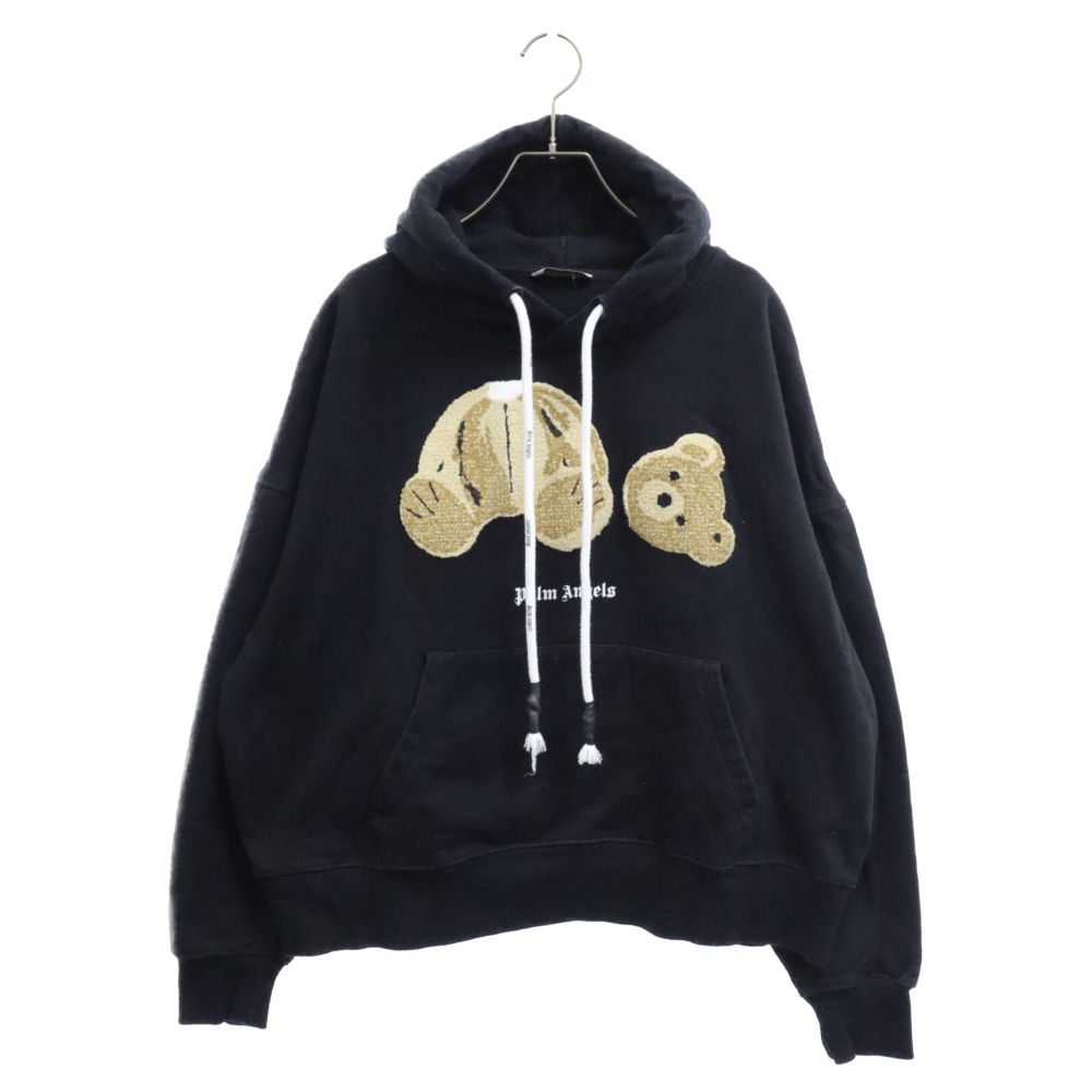 Palm Angels (パームエンジェルス) BEAR Hoodie ベア フーディ スウェット パーカー ブラック PMBB058C99FLE001