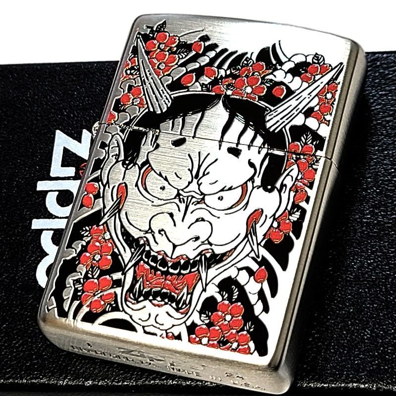 ZIPPO ライター 龍が如く8外伝 真島吾郎刺青 ジッポ 両面加工 シルバー