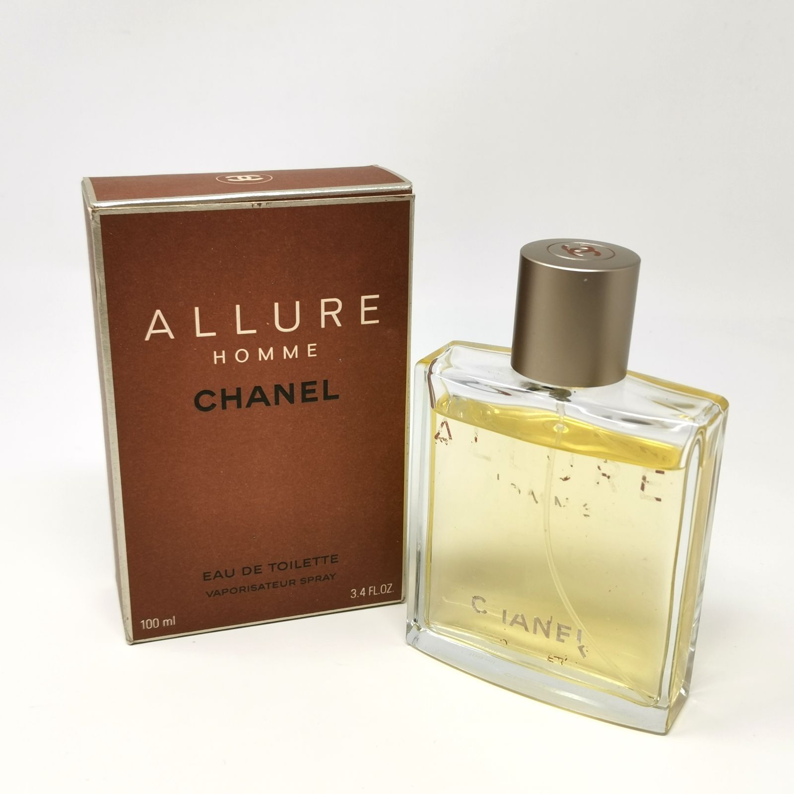 CHANEL アリュール 香水 100ml 本物の証明シール 箱あり CHANEL アリュール オーデトワレ 100ml 箱あり 瓶の文字はげて