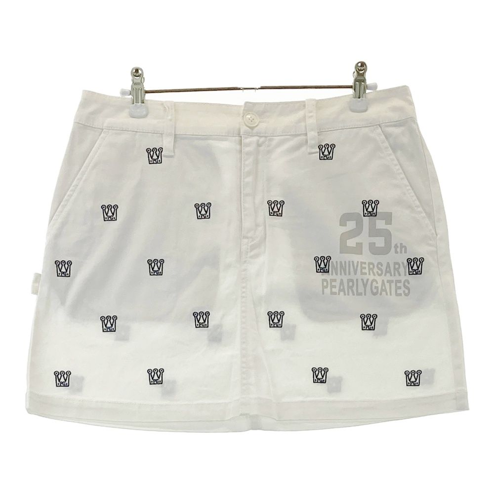 サイズ：2 PEARLY GATES パーリーゲイツ 25周年 スカート 王冠刺繍