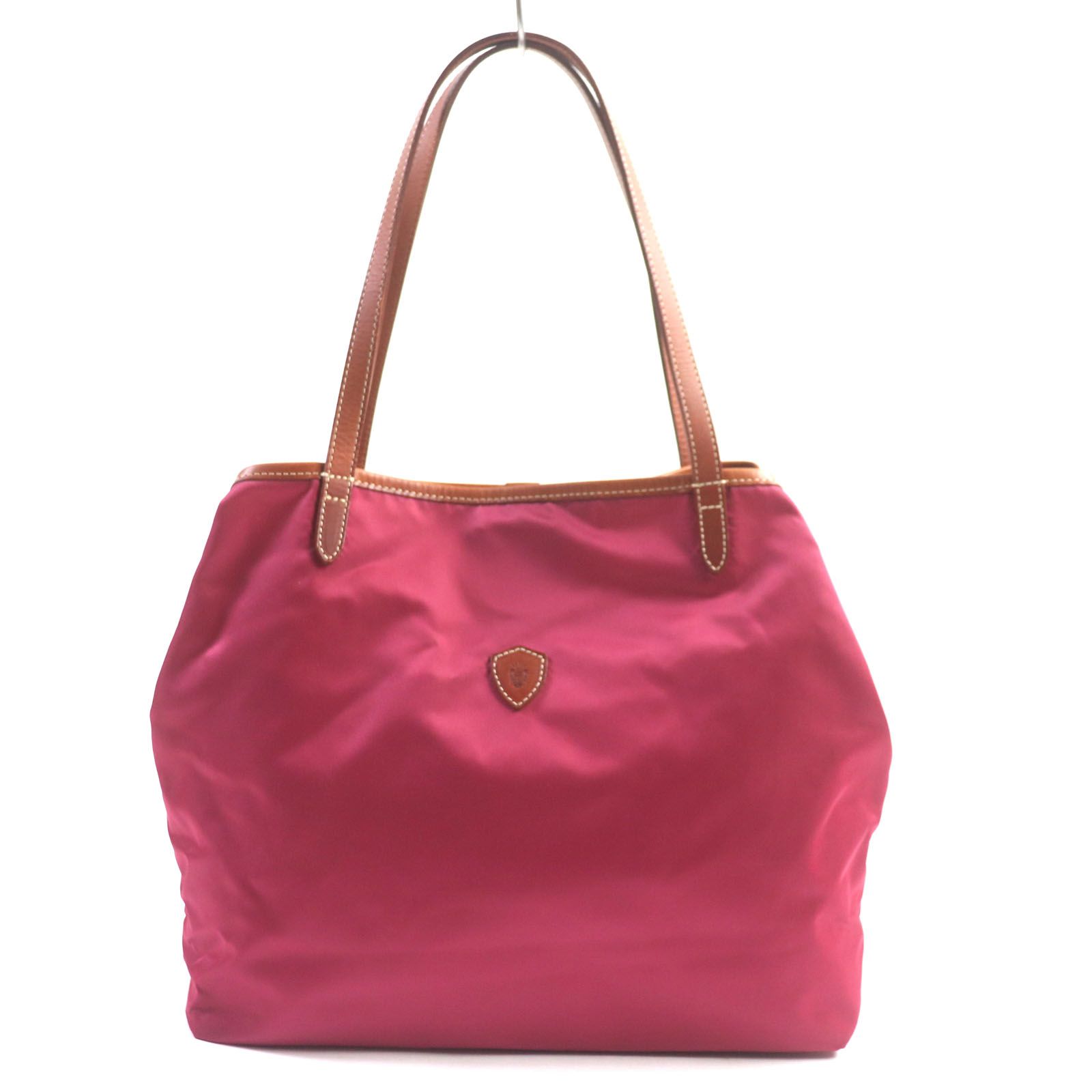 極美品▽Felisi フェリージ 15-50 ロゴパッチ付き レザー使い ナイロン  