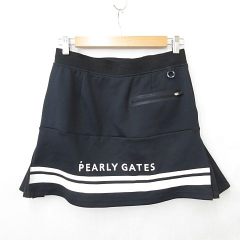 パーリーゲイツ PEARLY GATES PGG ゴルフ スポーツウエア スカート プリーツ ライン 紺 ネイビー 1