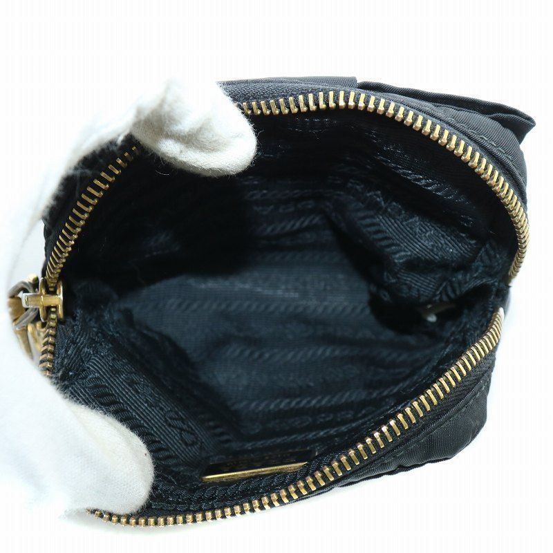 プラダ PRADA ポーチ 小物入れ コンパクト ナイロン リボンモチーフ