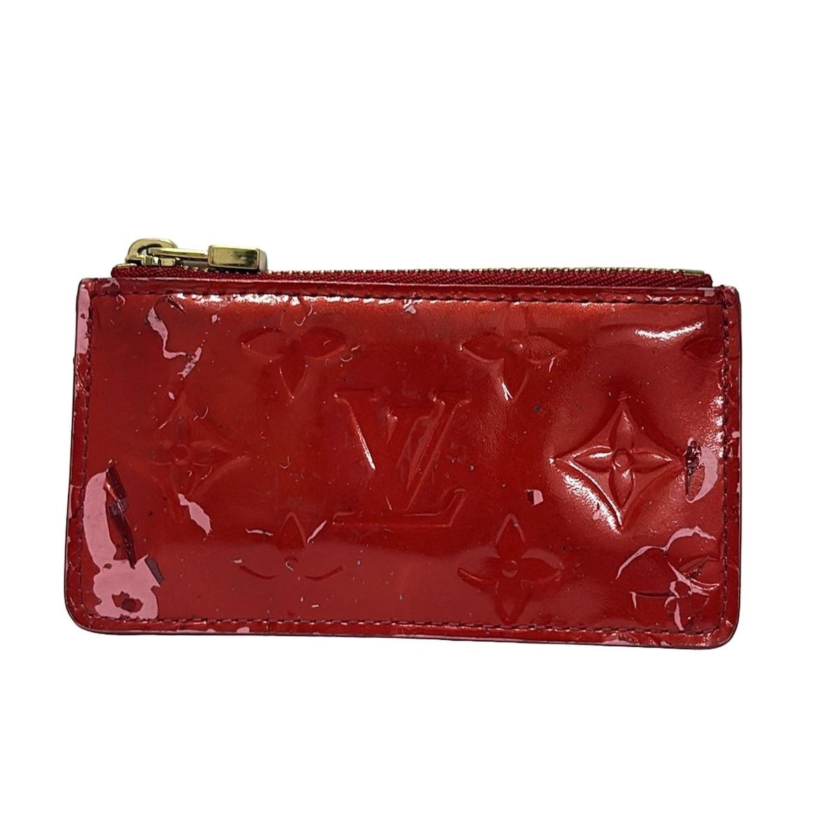 Louis Vuitton レッド コインケース ルイヴィトン LOUIS VUITTON トランクタイム ジッピーコインパース M52745 ダミエ