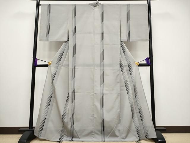 平和屋着物□極上 夏物 明石ちぢみ 間道 潤色 逸品 CYAA2995s5