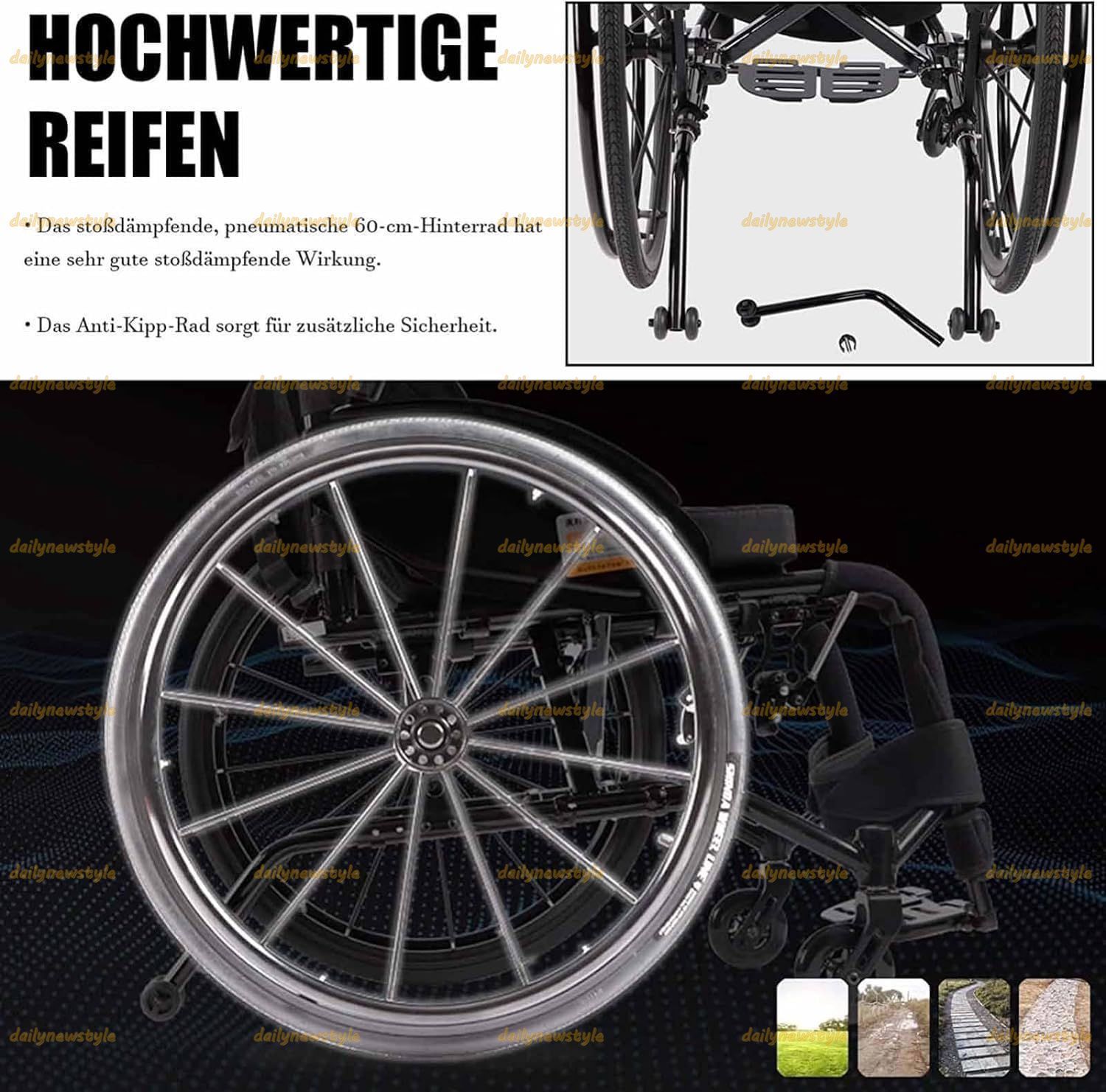 家庭や屋外用の小型車椅子