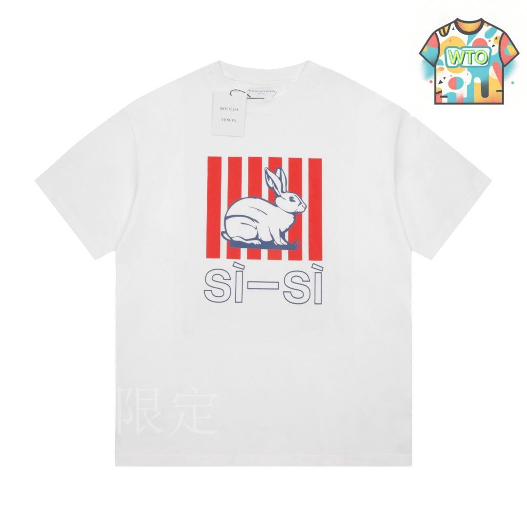 【可愛いうさぎプリント♪】BOTTEGAVENETA クラッシュド Tシャツ 可愛いうさぎプリント♪】BOTTEGAVENETA クラッシュド Tシャツ