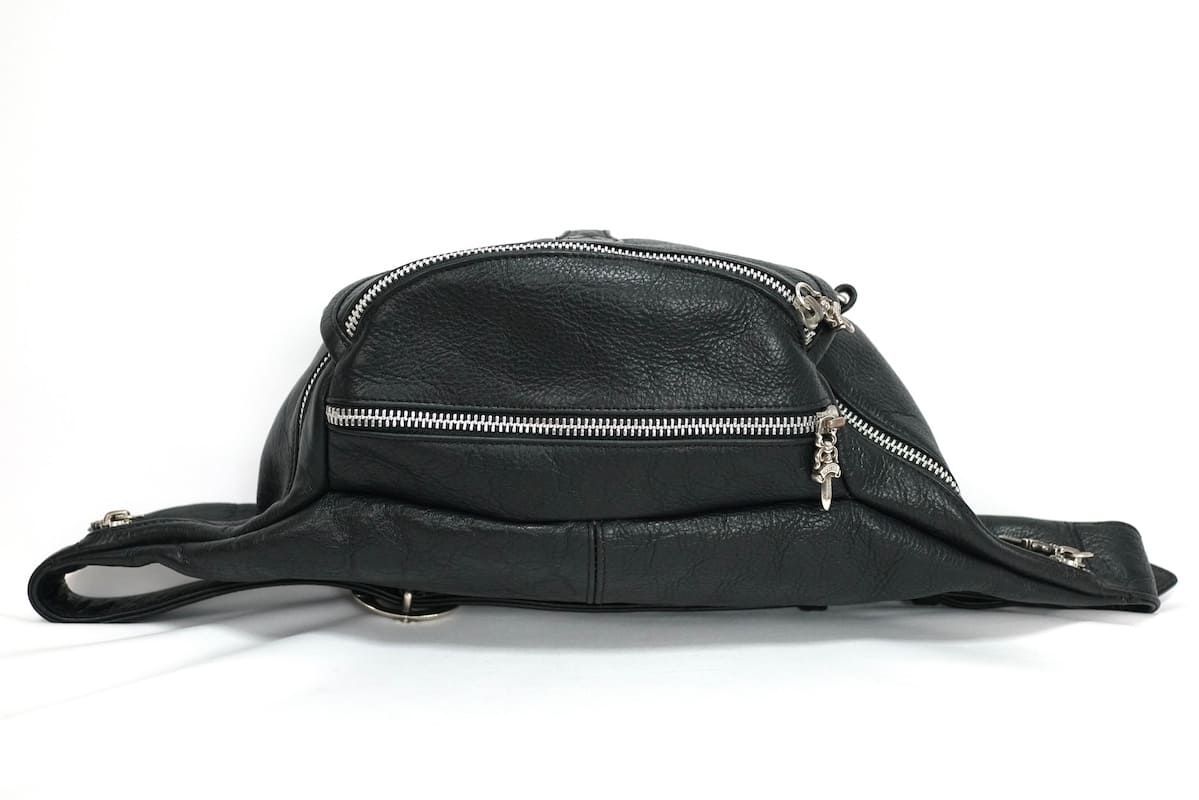 クロムハーツ スナットパック #1 ラージ ブラックレザー ダガージップ