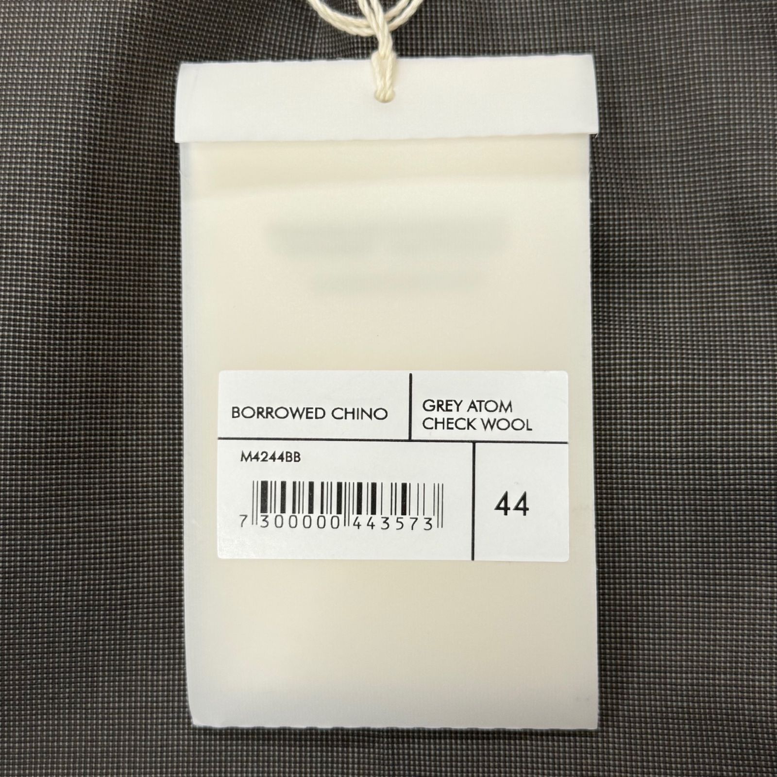 参考上代75900円 未使用品 OUR LEGACY BORROWED CHINO / GREY ATOM 
