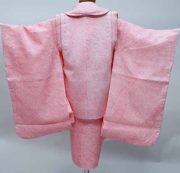 七五三 三歳 三才 3才 3歳 女児 女の子 正絹 総絞り 被布着物