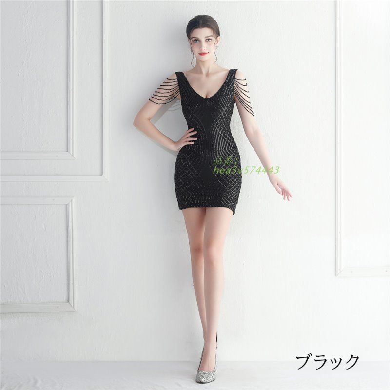 ドレス ミニドレス 袖なし パーティードレス 結婚式 二次会 演出 ミディアムドレス 発表会 演奏会 ワンピース フォーマルドレス スパンファスナー hea5v574443
