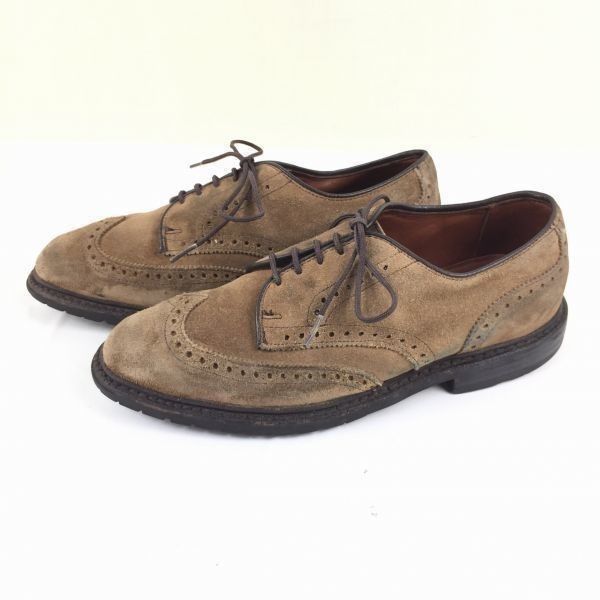 試着交換OK！アレンエドモンズ Big sur ビッグサー/ウイングチップ/ビジネスシューズ/7D/〈ブラウン/茶/BROWN〉スエード/　Vintage/メンズ//men's 菅NO.メZA-247 試着交換OK！アレンエドモンズ Big sur ビッグサー/ウイングチップ