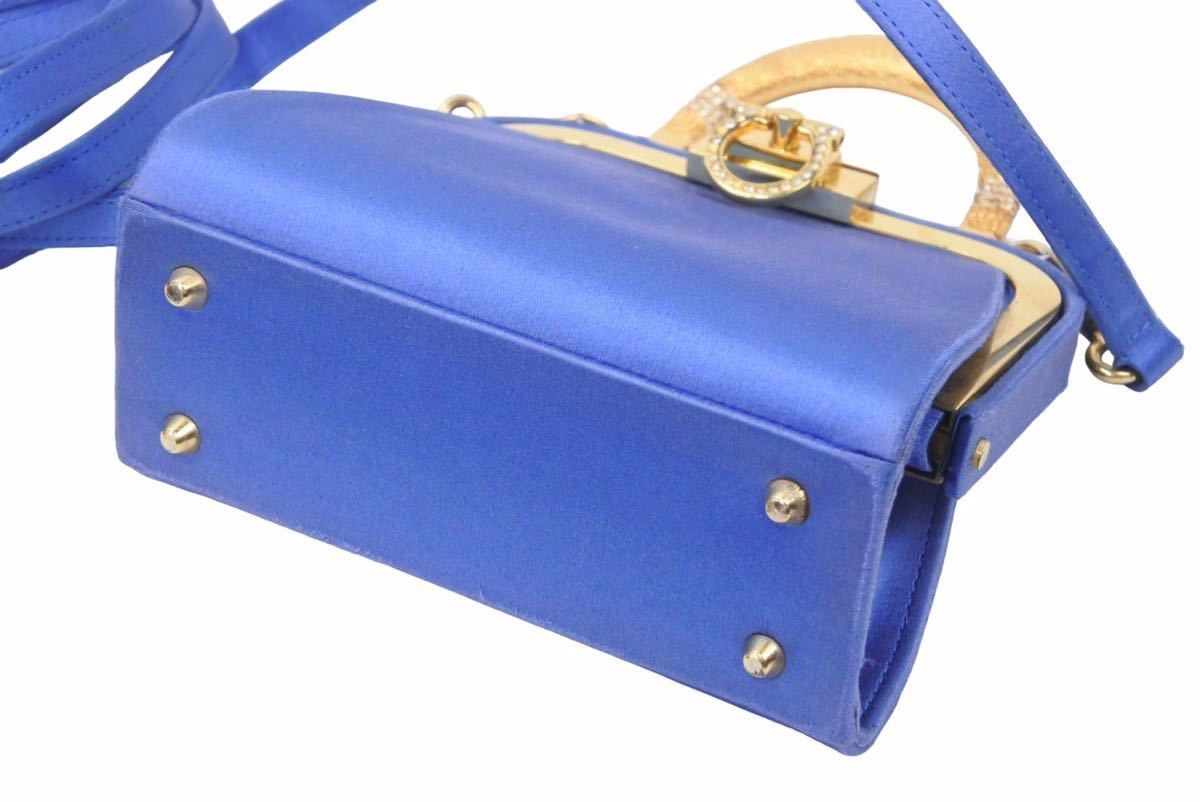 Christian Dior ディオール ヴィンテージ ミニがま口バッグ サテン  