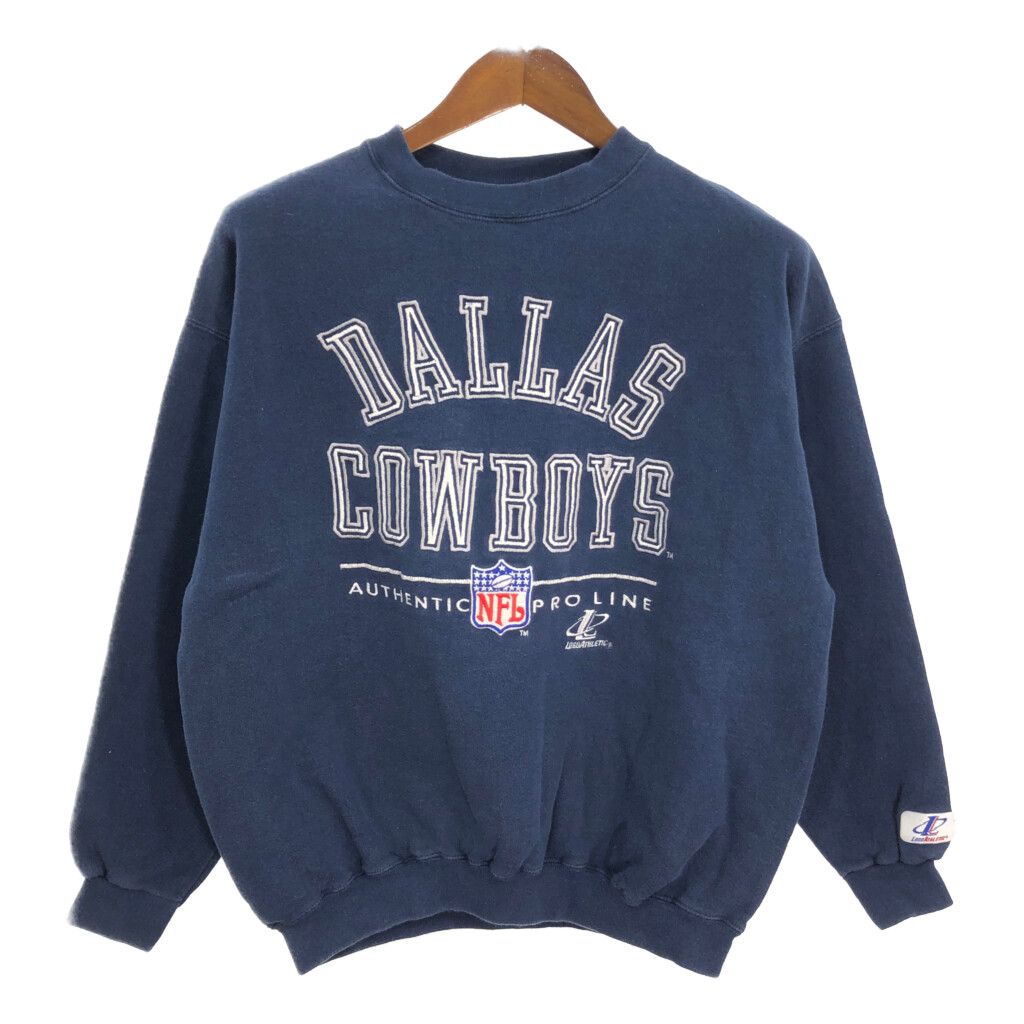 LOGO ATHLETIC NFL ダラス・カウボーイズ スウェット プロチーム アメフト ロゴ ネイビー (メンズ L相当) 中古 古着 R1724