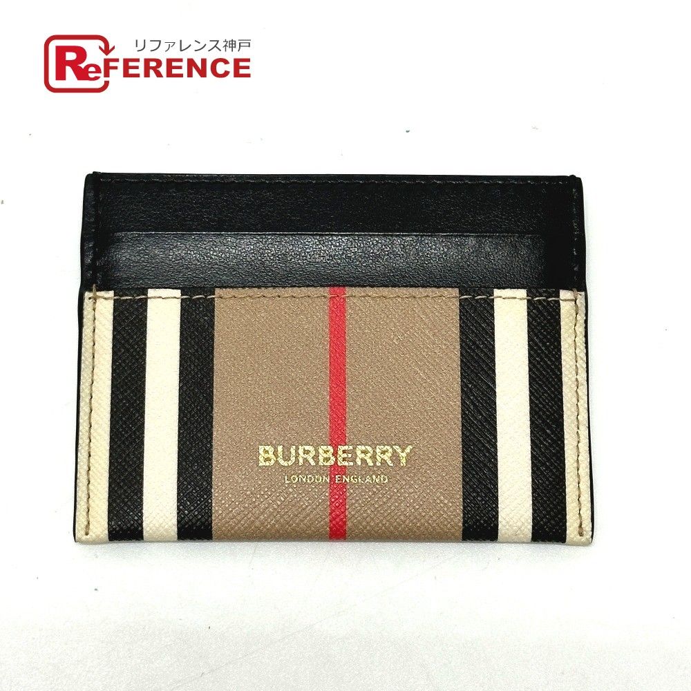 BURBERRY バーバリー カードケース チェック ロゴ レザー - メルカリ