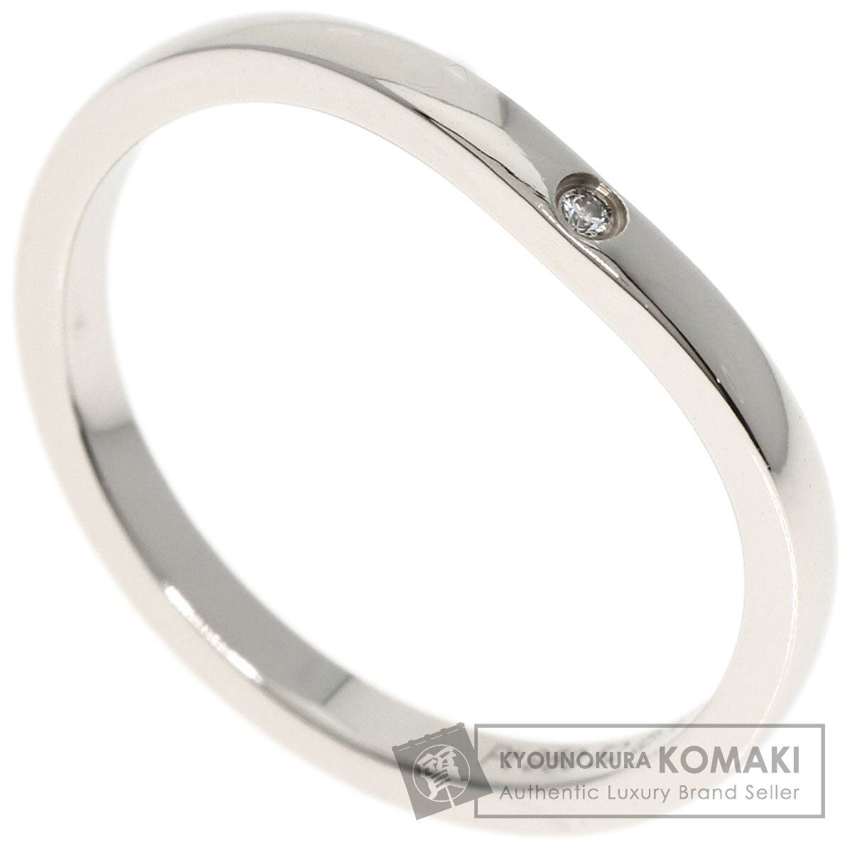 CARTIER カルティエ バレリーナ カーブ ウェディング 3P ダイヤモンド 52 リング 指輪 PT950 レディース