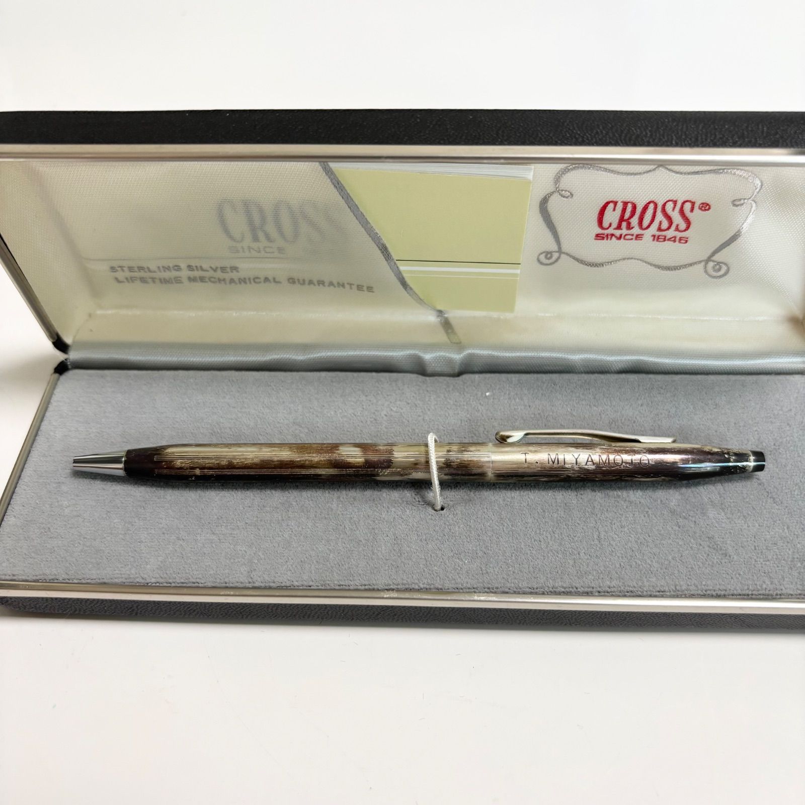 CROSS ボールペン 新品未使用 箱付き 送料無料】【訳あり】CROSS/クロス/ボールペン/シルバー/中古品/箱付き