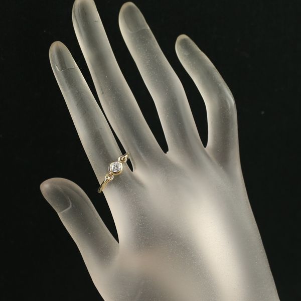 ティファニー リング ダイヤ ダイヤモンド スワン 一粒 12号 K18YG  