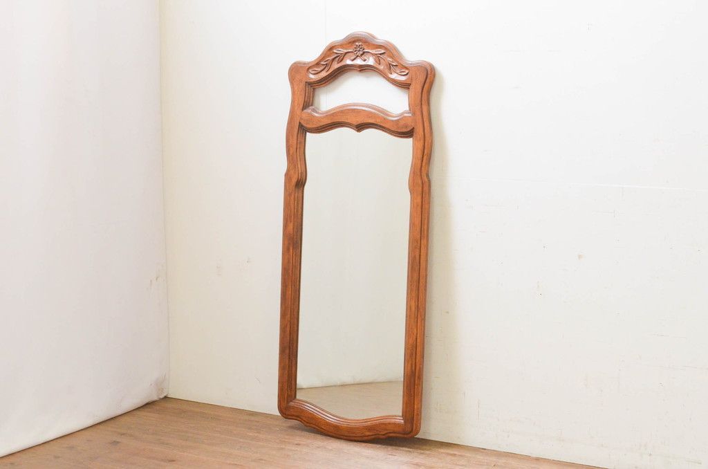 L3705-212 フランスアンティーク ミラー デコラクティブ 全身鏡 壁掛け