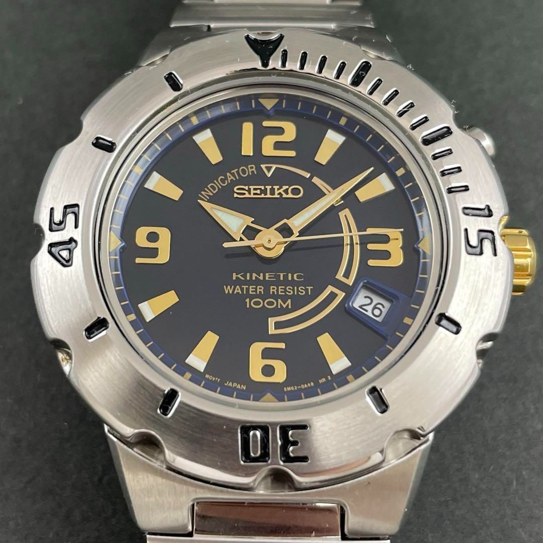 二次電池交換済】SEIKO 5M62-0A50 キネティック KINETIC