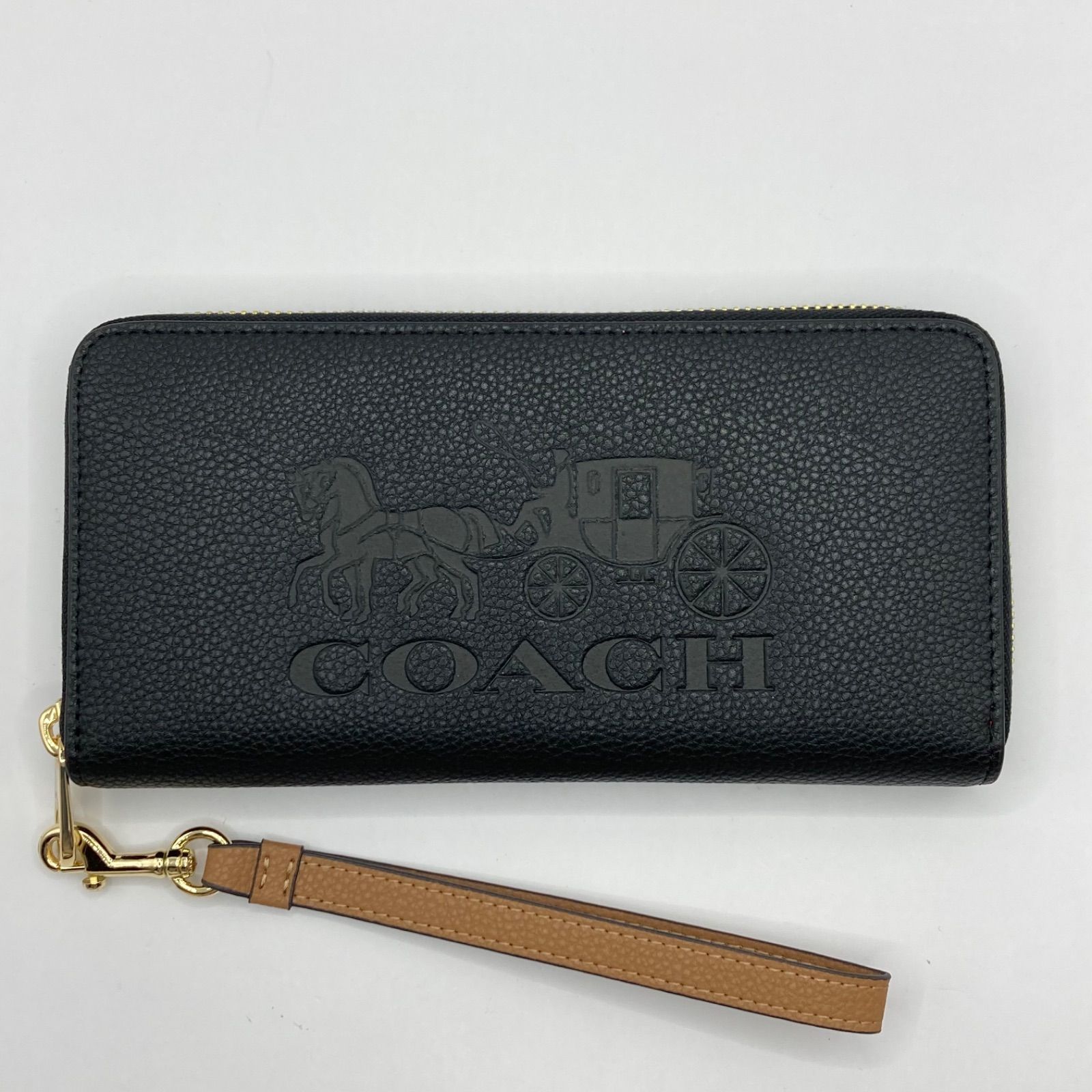 K-446 [コーチ] COACH 財布(長財布) FC3548 C3548 ブラック×レッド 