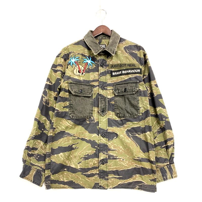 ベトナム戦争 WARRIOR タイガーストライプ柄 長袖シャツ Lサイズ ベトナム戦争 WARRIOR タイガーストライプ柄 長袖シャツ Lサイズ