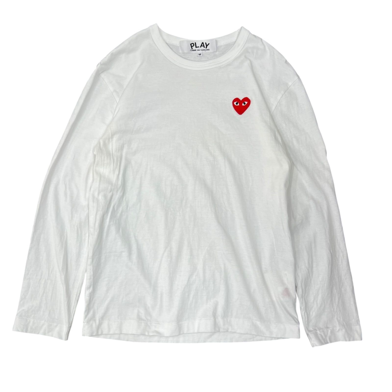 PLAY COMME des GARÇONS ハート ワッペン 長袖Tシャツ Mサイズ 