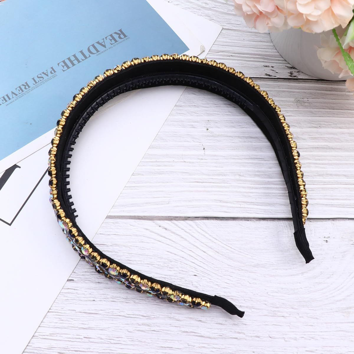  レディース 幅広 ストーン クリスタル キラキラ ヘアバンド ラインストーン ヘア 前髪 カチューシャ 髪留め ヘアアレンジ ヘッドドレス 1本 ヘアバンド ヘアケア