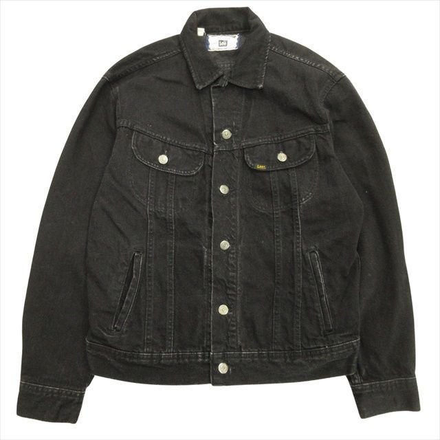 リー LEE 90's ブラック デニム トラッカー ジャケット ブルゾン オールド ビンテージ ヴィンテージ S 黒 メンズ