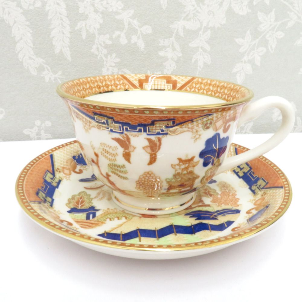 【２客セット】 ティーカップ ウィローパターン ニッコーNIKKO NIKKO ニッコー 食器 ウィローパターン 錦山水 カップ＆ソーサー