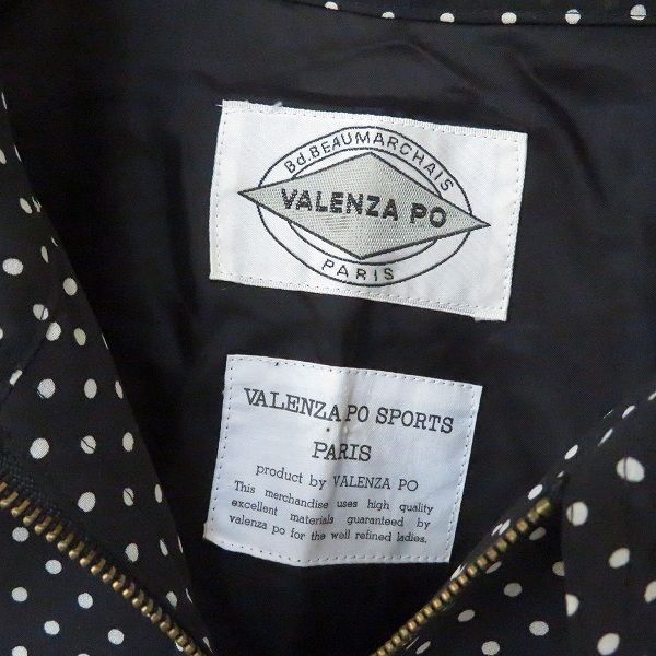 バレンザポー VALENZA PO ドット ジップアップ ブルゾン ジャンパー 
