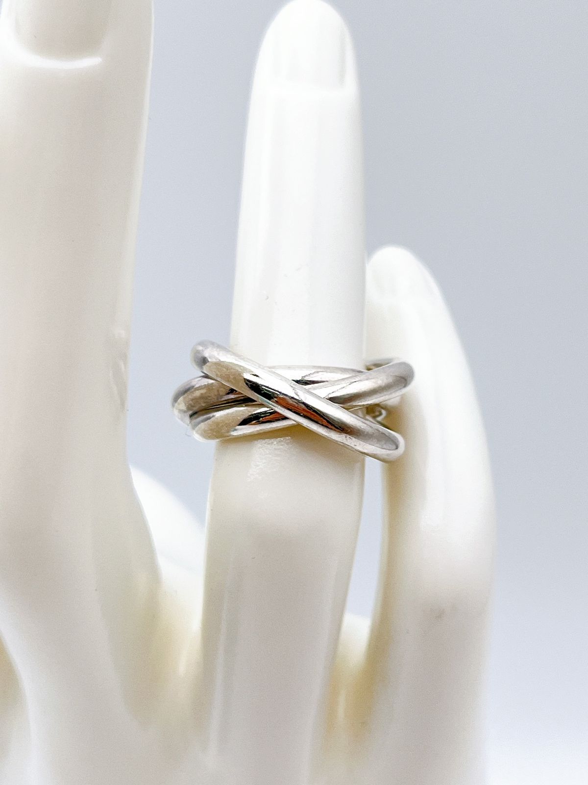 ティファニー　トリニティ　3連　リング　925 7号 TIFFANY ティファニー 3連リング 指輪 トリニティ 925 シルバー