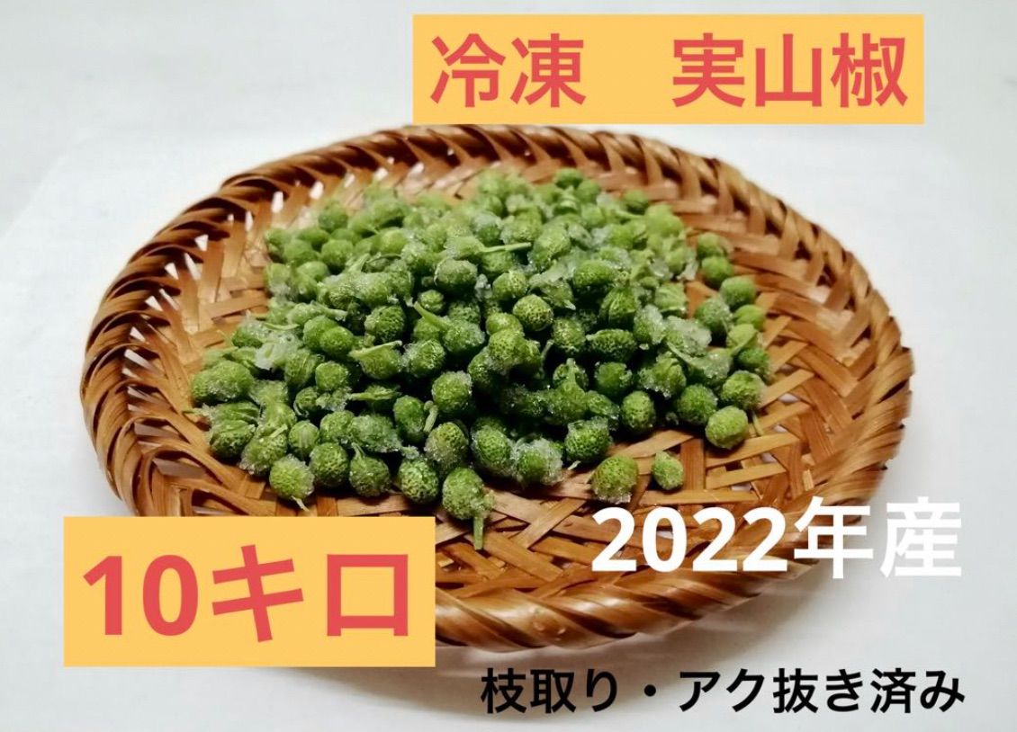 送料無料】2022新物 生冷凍 和歌山県産 実山椒 ５００ｇ(枝取り済