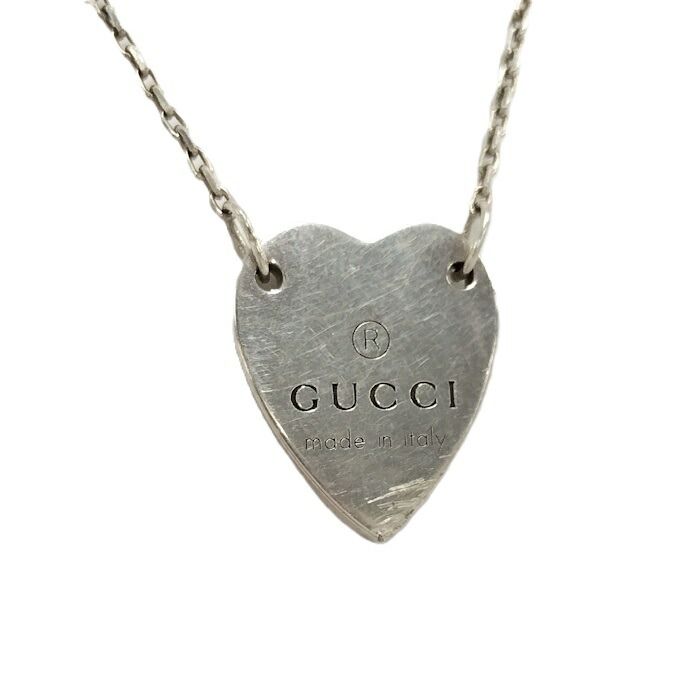 GUCCI ネックレス ペンダント ハート ロゴ SV925 シルバー