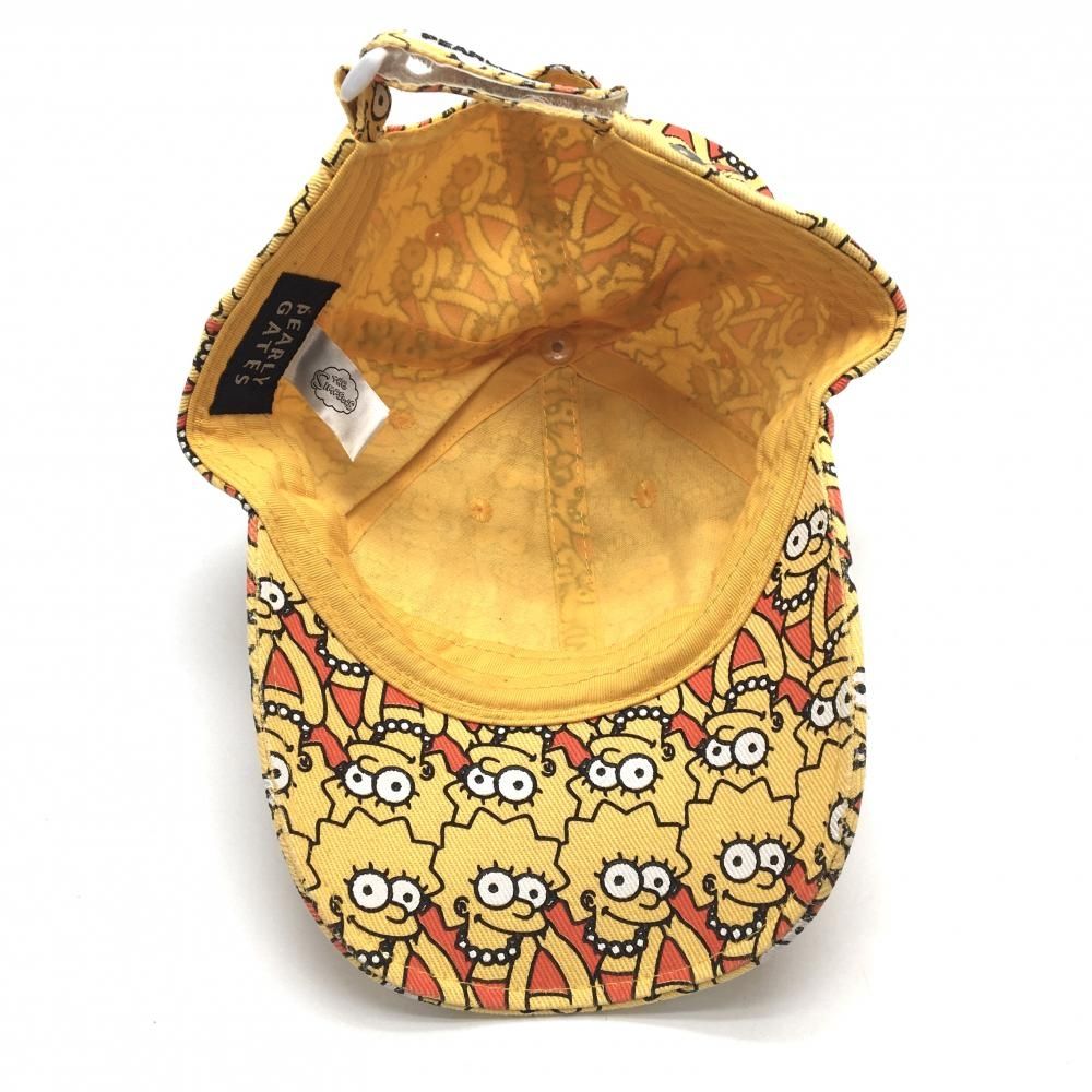 超美品】パーリーゲイツ×シンプソンズ キャップ イエロー系