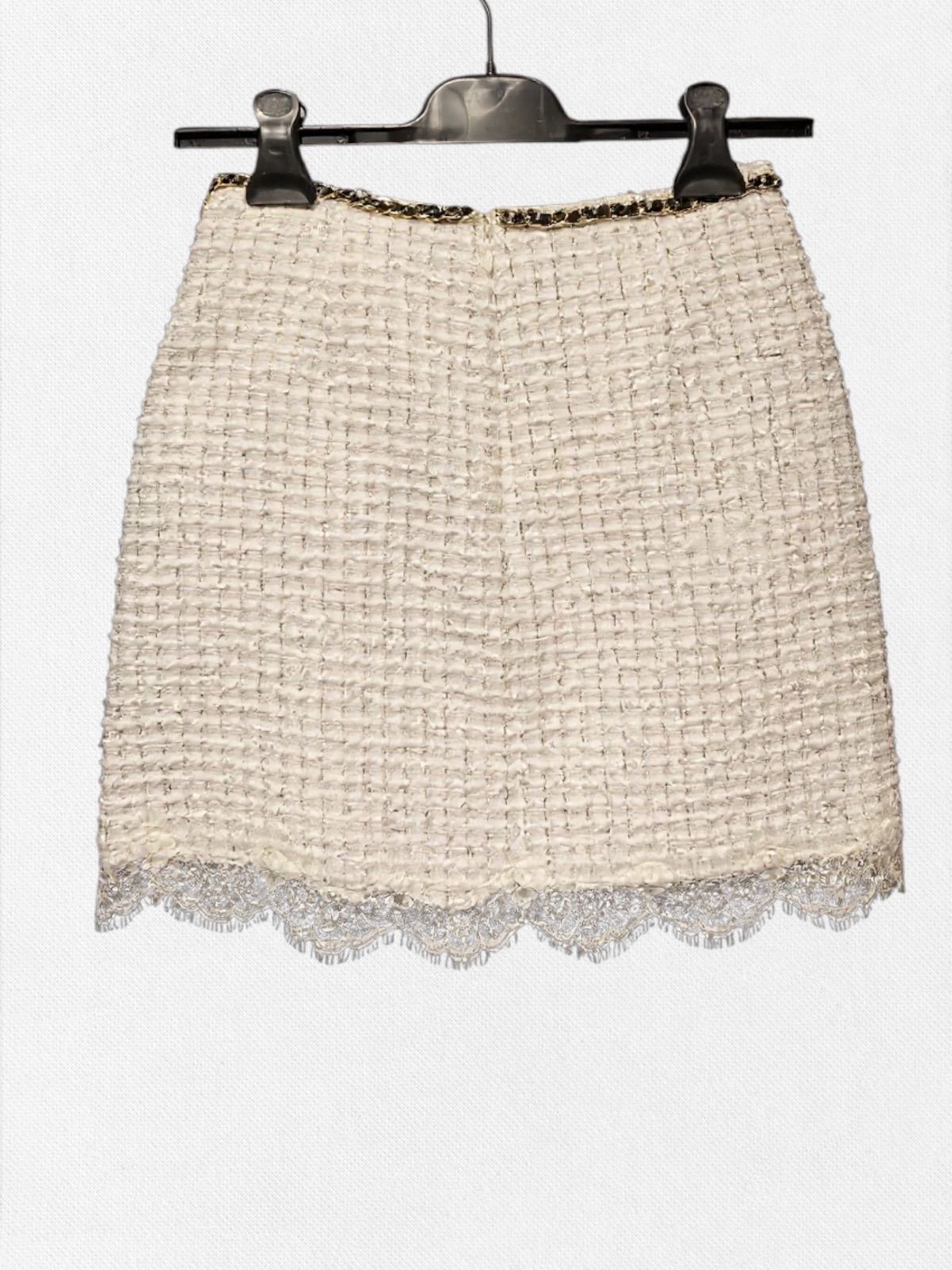 エリザベッタフランキ ELISABETTA FRANCHI スカート38サイズ ホワイト ブラック レディース スカート イタリア製