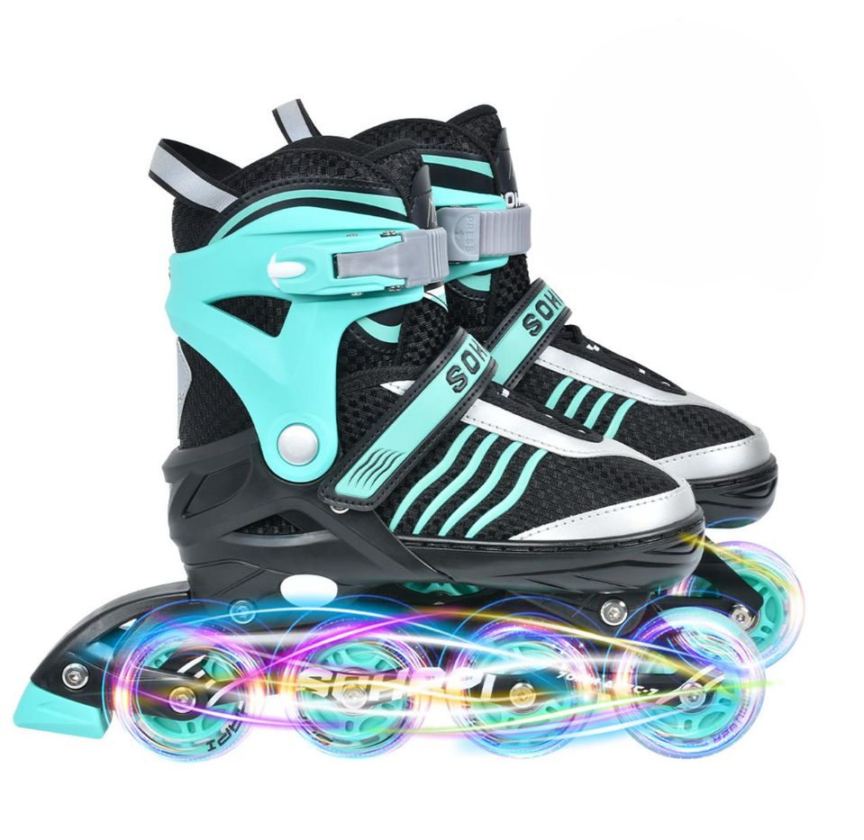 キッズ インラインスケート ローラースケート 大人 子供用 メッシュ