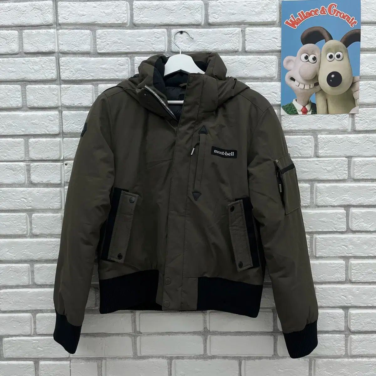 モンベル フード ダウン アウター カーキ フードファーX -S 90