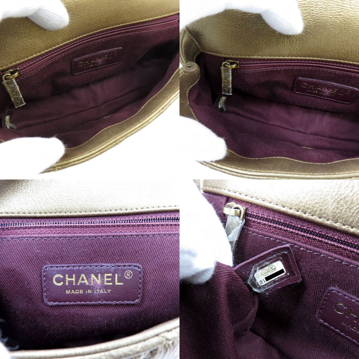 CHANEL シャネル マトラッセ チェーンショルダーバッグ ゴールド CHANEL シャネル マトラッセ チェーンショルダーバッグ ゴールド