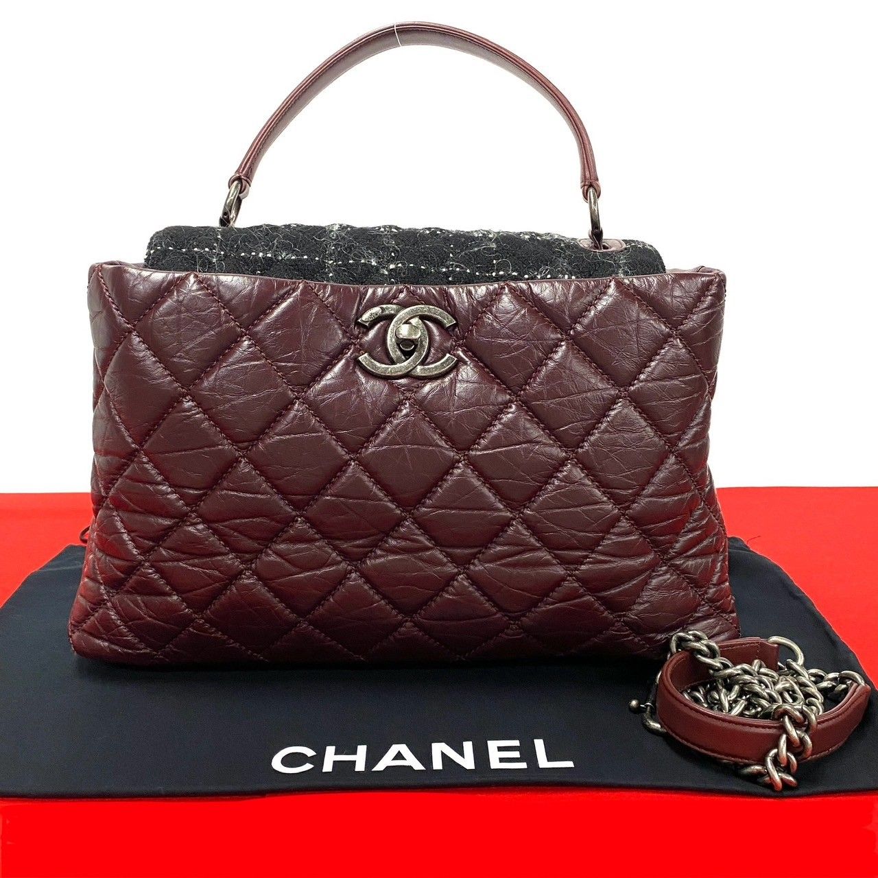 ほぼ未使用 袋付 シール有 18番台 CHANEL シャネル マトラッセ ココ 