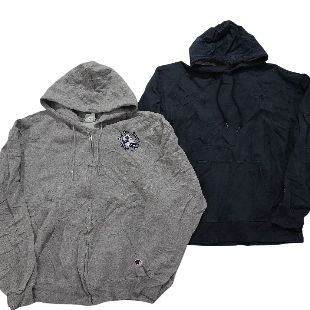 古着卸 まとめ売り チャンピオン Champion スウェット 8枚セット メンズ XL フルジップ フーディー スタンドカラー 古着 NC0948