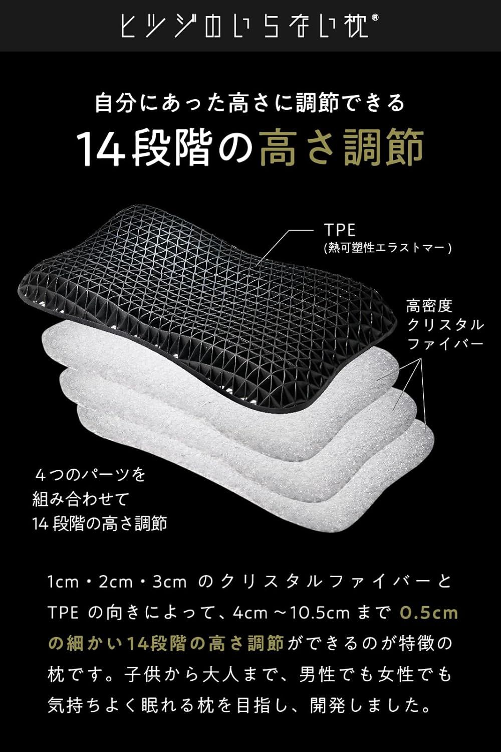 ヒツジのいらない枕 テンセル枕カバー付 まくら 低反発 高反発 丸洗い