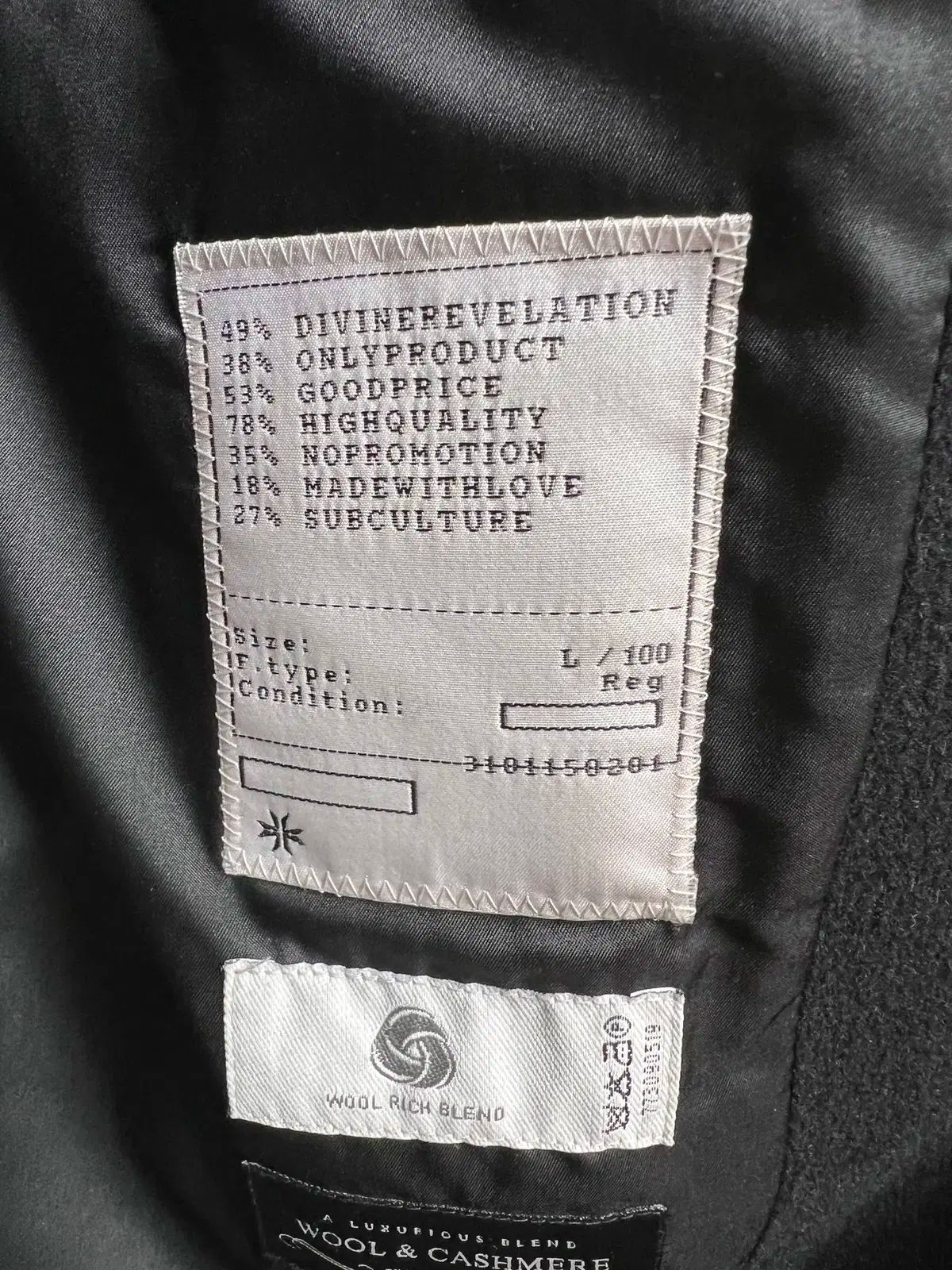 TONYWACK ウール カシミア シングル コート L USTAUSTRALIA_COM_AU