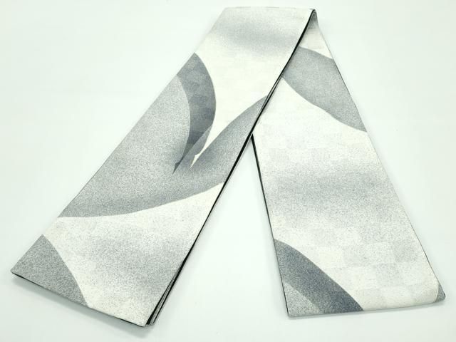 平和屋着物 上 両面 半幅帯 飛鶴文 金彩 ♥ CZAA3482s5