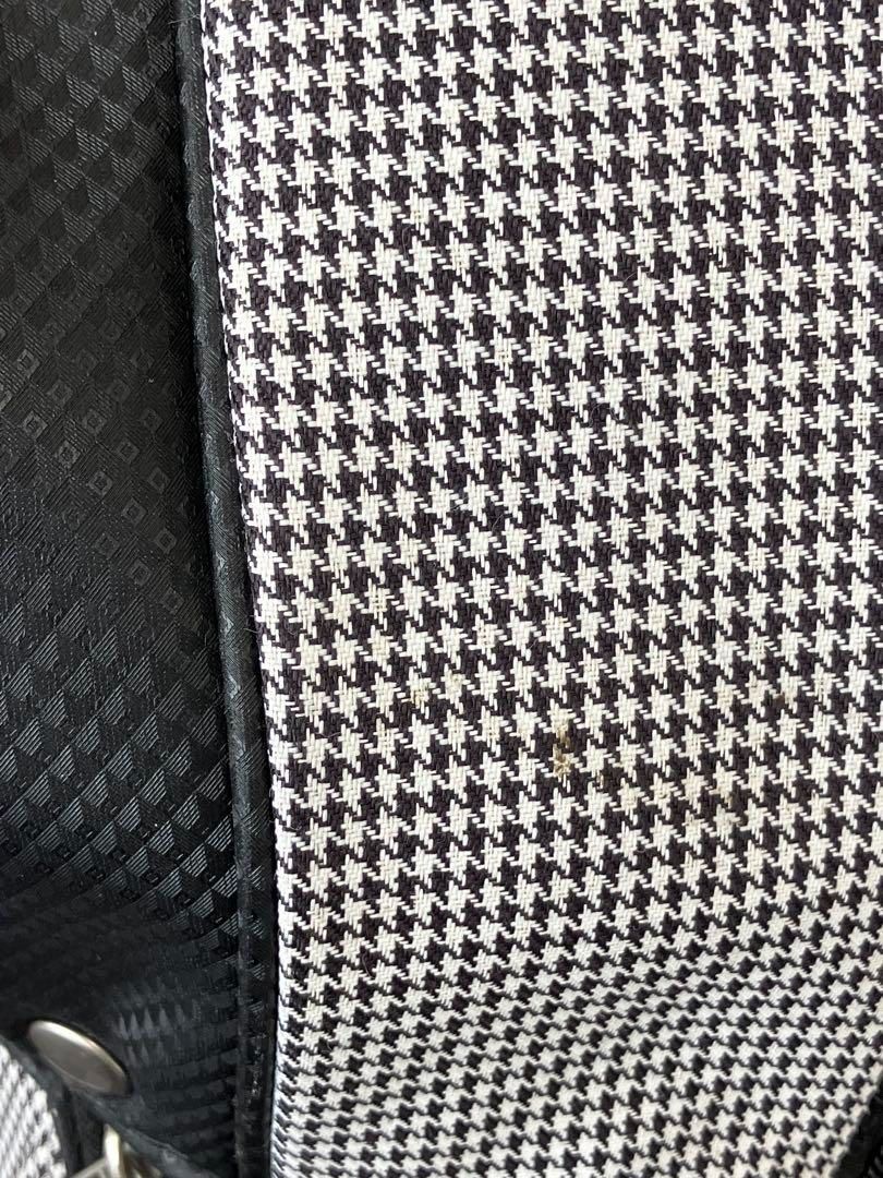 XXIO ダンロップ キャディバッグ スタンド型 千鳥柄 モノトーン 白黒