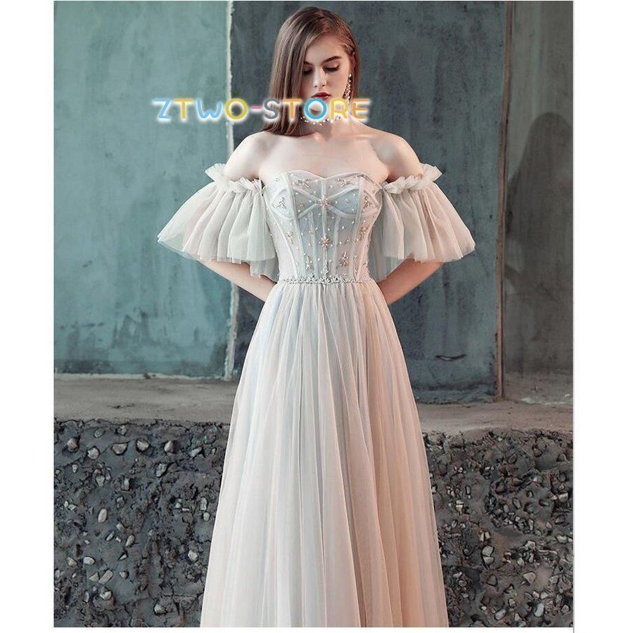 パーティードレス ロングドレス 結婚式ワンピースオフショルダー 二次会 ウエディングドレス お呼ばれ 大きいサイズ 謝恩会 演奏会 発表会 お食事会0217CYB88 登場