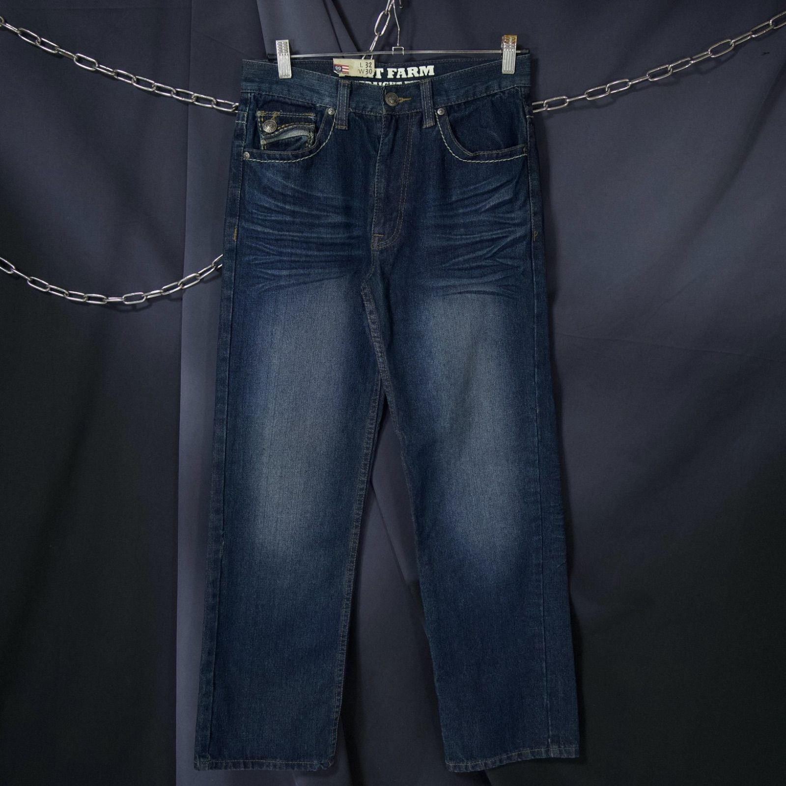 Phatfarm Deadstock Embroidery Wide Straight Wash Denim ファット 