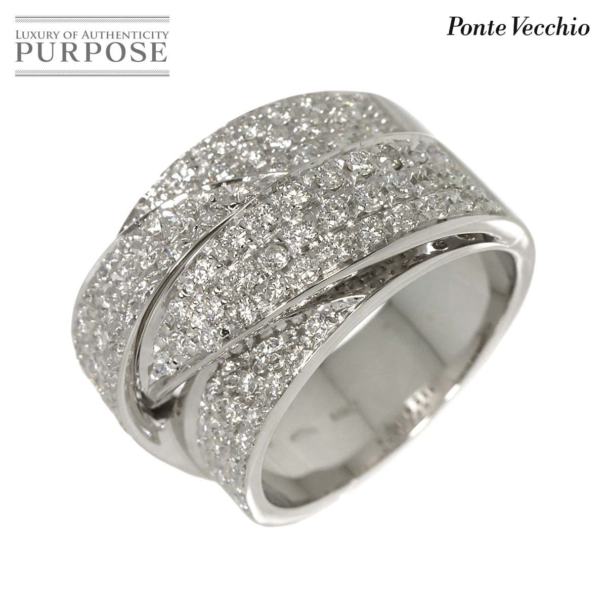 ポンテヴェキオ Ponte Vecchio 13号 リング ダイヤ 1.24ct K18 WG ホワイトゴールド 750 指輪 Diamond Ring 90294950