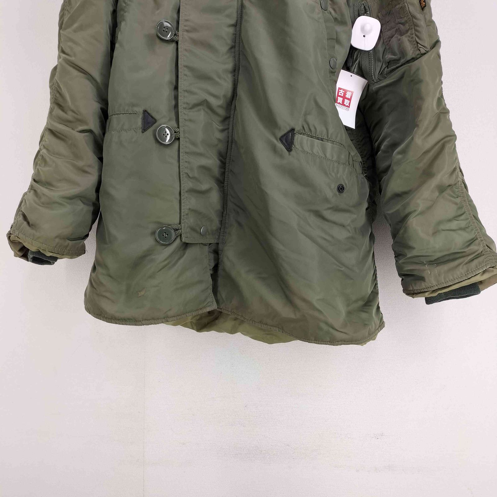 ALPHA INDUSTRIES オリーブグリーン N-3Bフライトジャケット Alpha Industries アルファ インダストリーズ N-3B グリーン